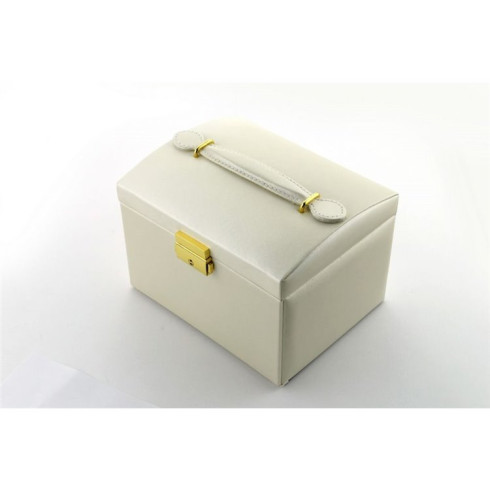 Šperkovnice - kufřík na bižuterii, elegantní bílá