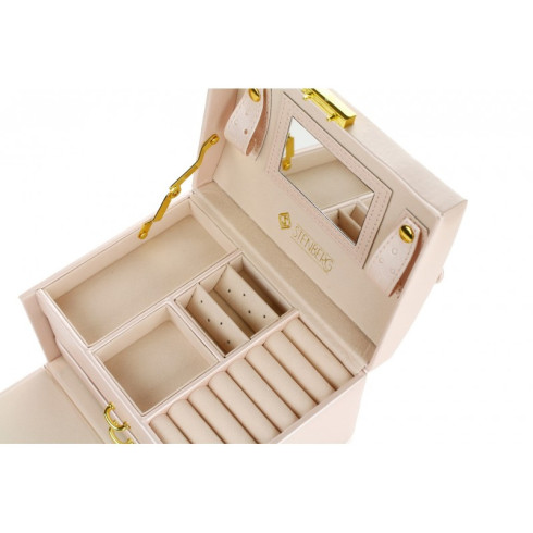 Šperkovnica - kufrík na bižutériu, elegantná ružová