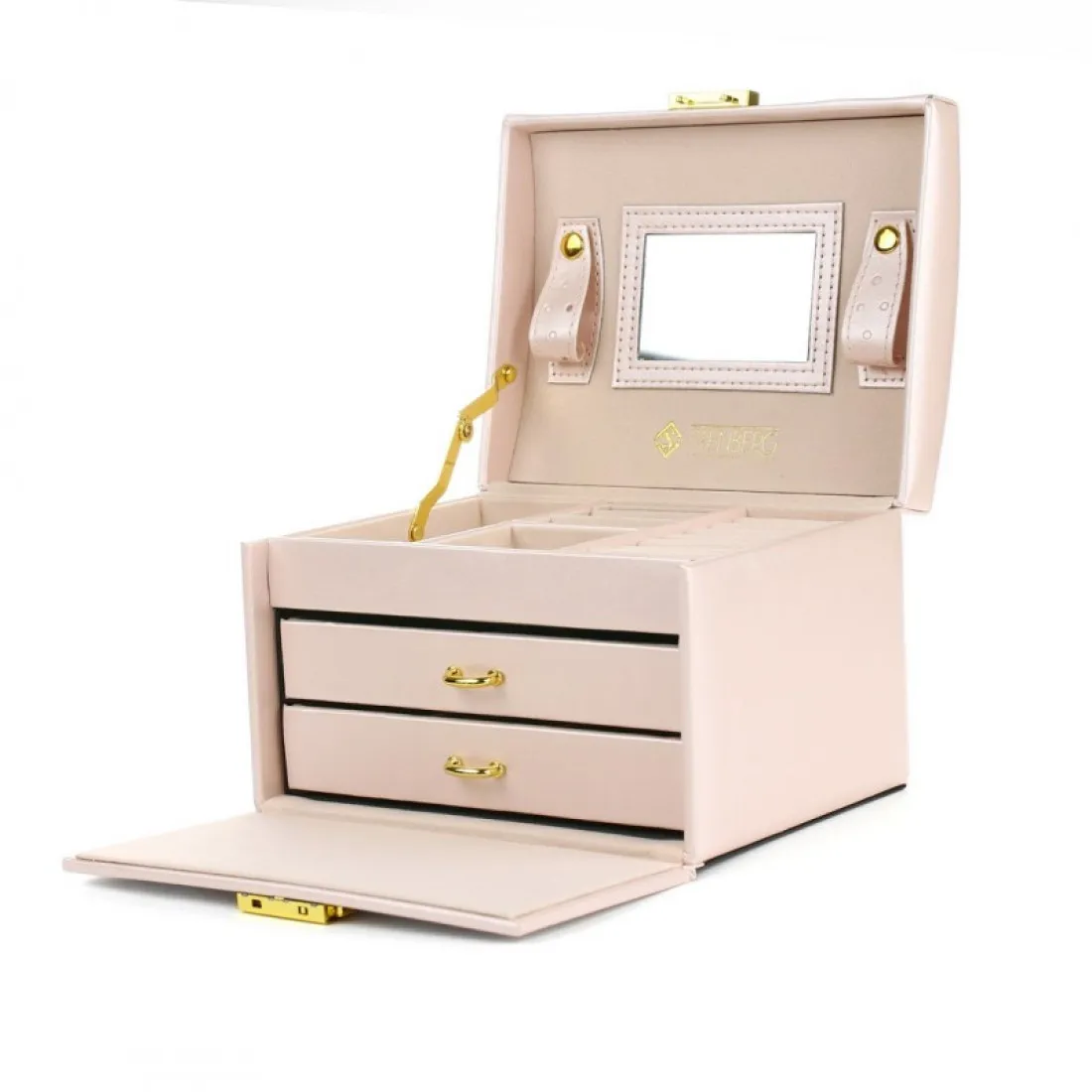 Šperkovnice - kufřík na bižuterii, elegantní růžová