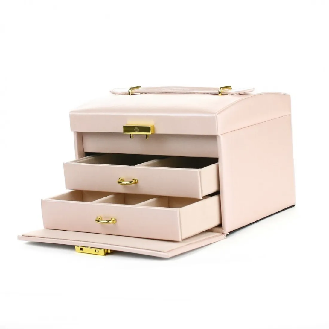 Šperkovnice - kufřík na bižuterii, elegantní růžová