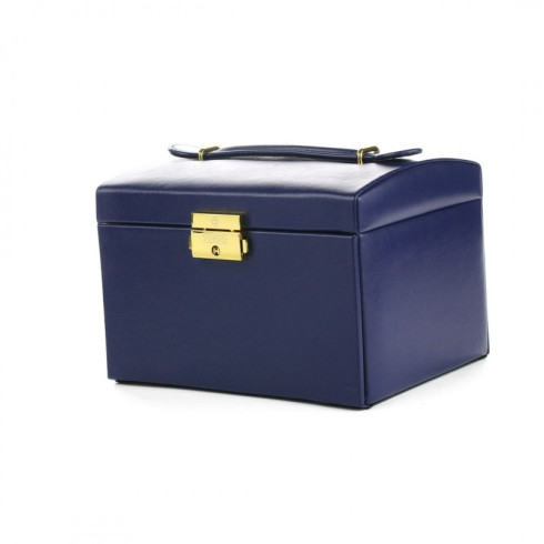 Šperkovnice - kufřík na bižuterii, elegantní tmavě modrá