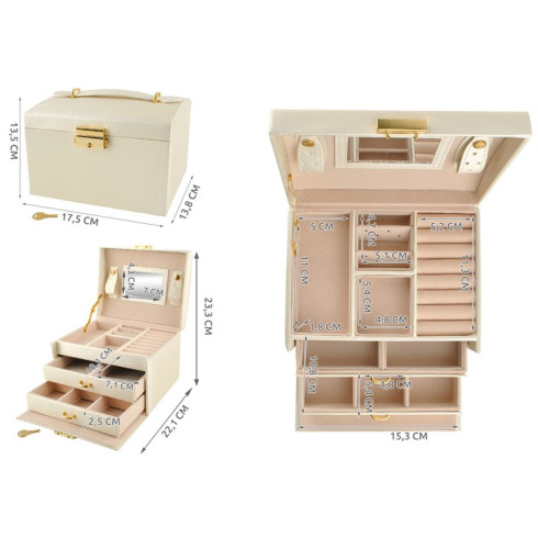 Šperkovnica / kufrík na bižutériu - pastelovo ružová