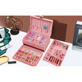 Šperkovnica - kufrík na bižutériu - ružový