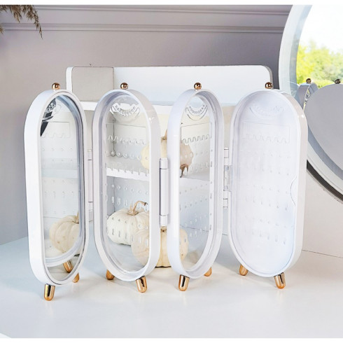 Šperkovnica - organizér na bižutériu, biely