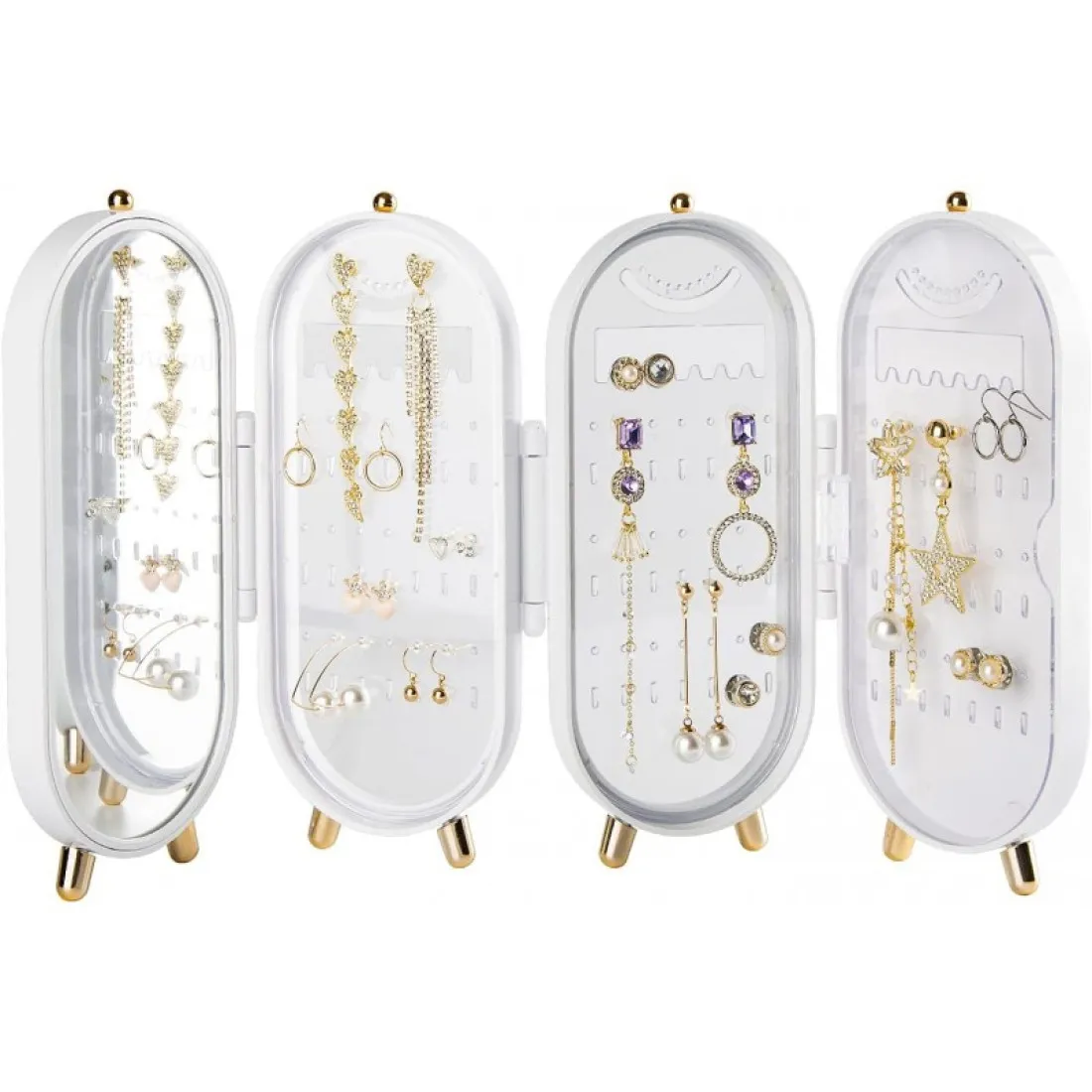 Šperkovnica - organizér na bižutériu, biely