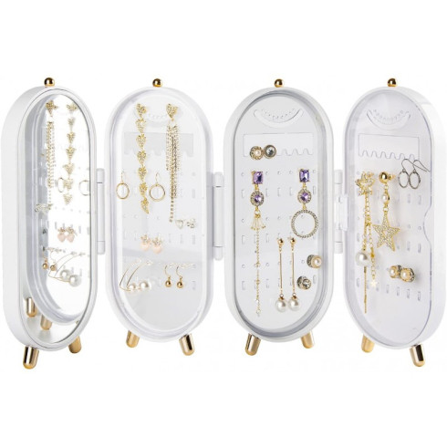Šperkovnica - organizér na bižutériu, biely