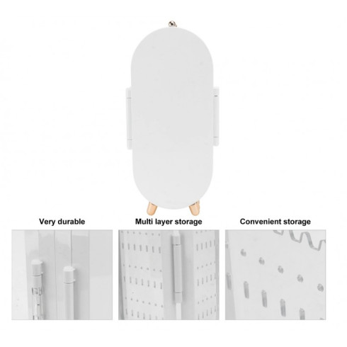 Šperkovnica - organizér na bižutériu, biely