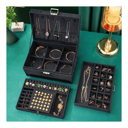 Šperkovnice - organizér na bižuterii, černý