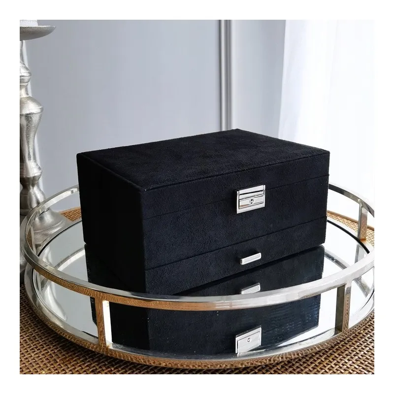 Šperkovnica - organizér na bižutériu, čierny