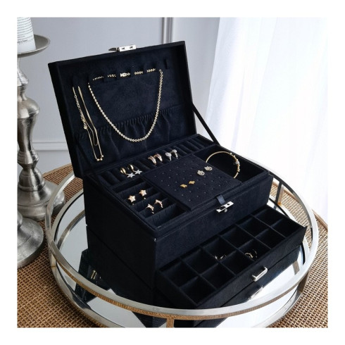 Šperkovnice - organizér na bižuterii, černý