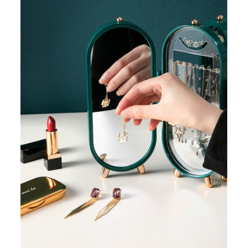 Šperkovnica - organizér na bižutériu, zelený