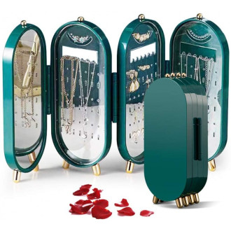 Šperkovnica - organizér na bižutériu, zelený