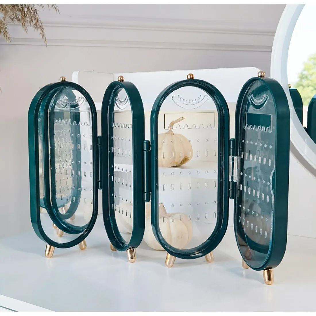 Šperkovnice - organizér na bižuterii, zelený