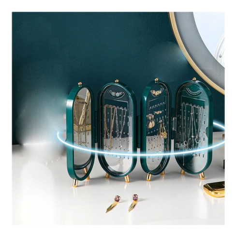 Šperkovnica - organizér na bižutériu, zelený