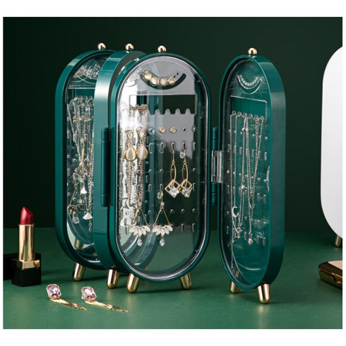 Šperkovnica - organizér na bižutériu, zelený