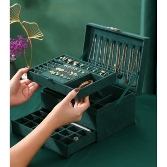 Šperkovnica - organizér na bižutériu, zelený