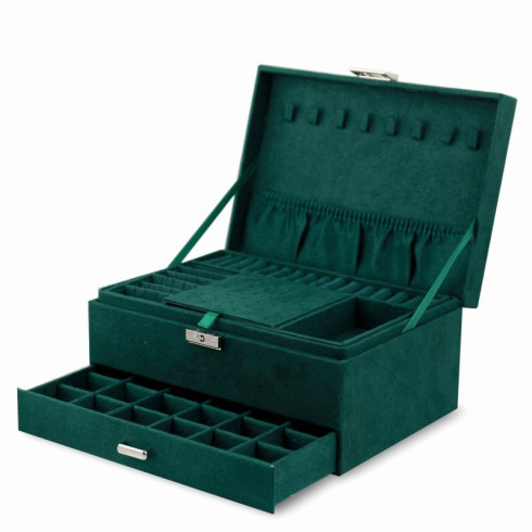 Šperkovnice - organizér na bižuterii, zelený