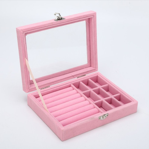 Šperkovnice - úložný box na bižuterii, růžová