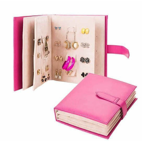 Šperkovnica v dizajne knihy - ružová