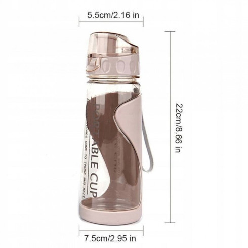 Športová fľaša na vodu 600 ml - ružová Športová fľaša na vodu 600 ml - ružová