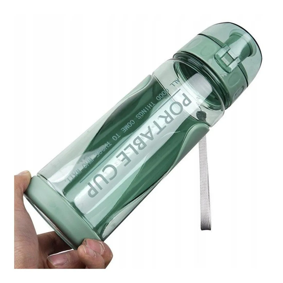 Športová fľaša na vodu 600 ml - zelená