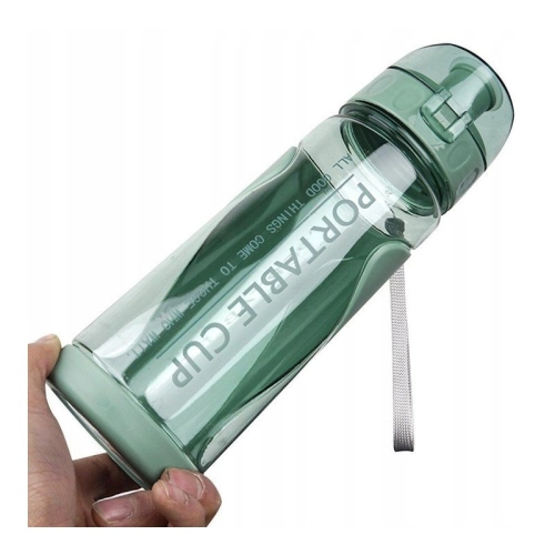 Športová fľaša na vodu 600 ml - zelená