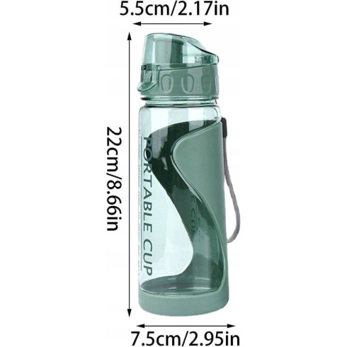 Športová fľaša na vodu 600 ml - zelená Športová fľaša na vodu 600 ml - zelená