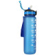 Športová fľaša na vodu s denným časovým plánovačom 1L - modrá