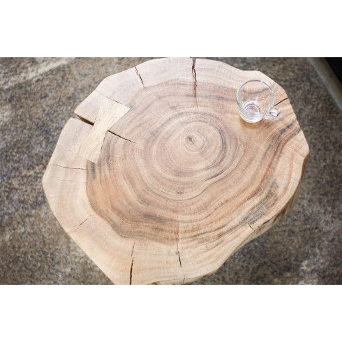 Štýlový odkladací stolík z prírodného dreva Nature - 45 cm