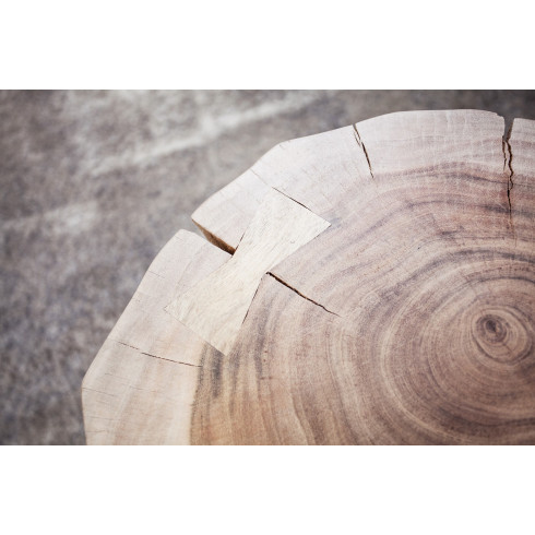 Štýlový odkladací stolík z prírodného dreva Nature - 45 cm