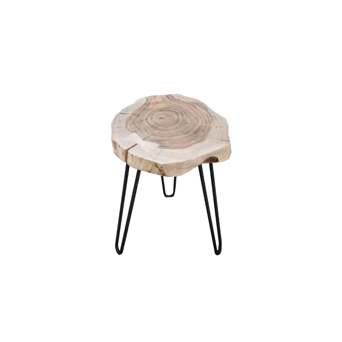 Stylový odkládací stolek z přírodního dřeva Nature - 45 cm