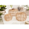 Štýlový ratanový stolík Bamboo Lounge - set 3 ks