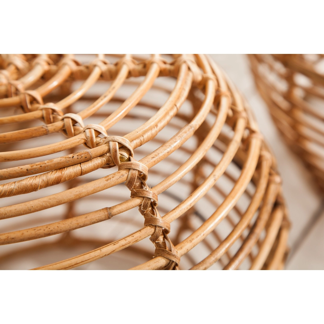 Štýlový ratanový stolík Bamboo Lounge - set 3 ks