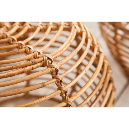 Štýlový ratanový stolík Bamboo Lounge - set 3 ks