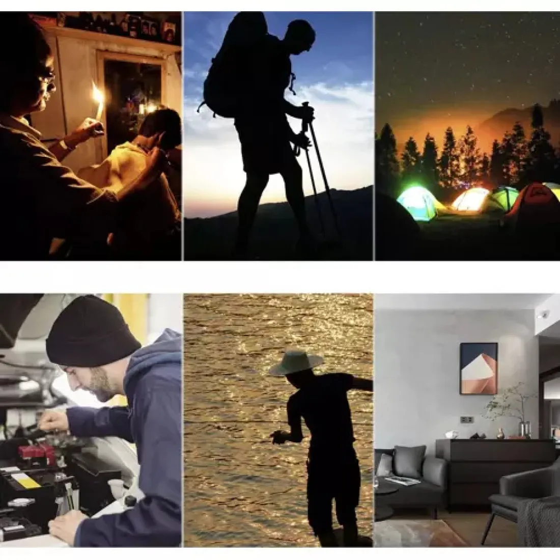 Turistická lampa - skladacia 2v1