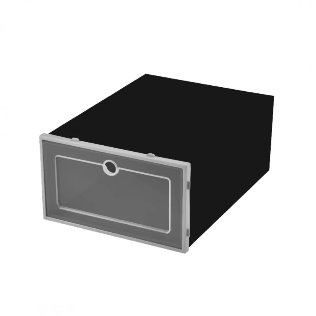 Úložný box na topánky -  čierny, 5 ks