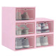 Úložný box na topánky -  ružový, 5 ks