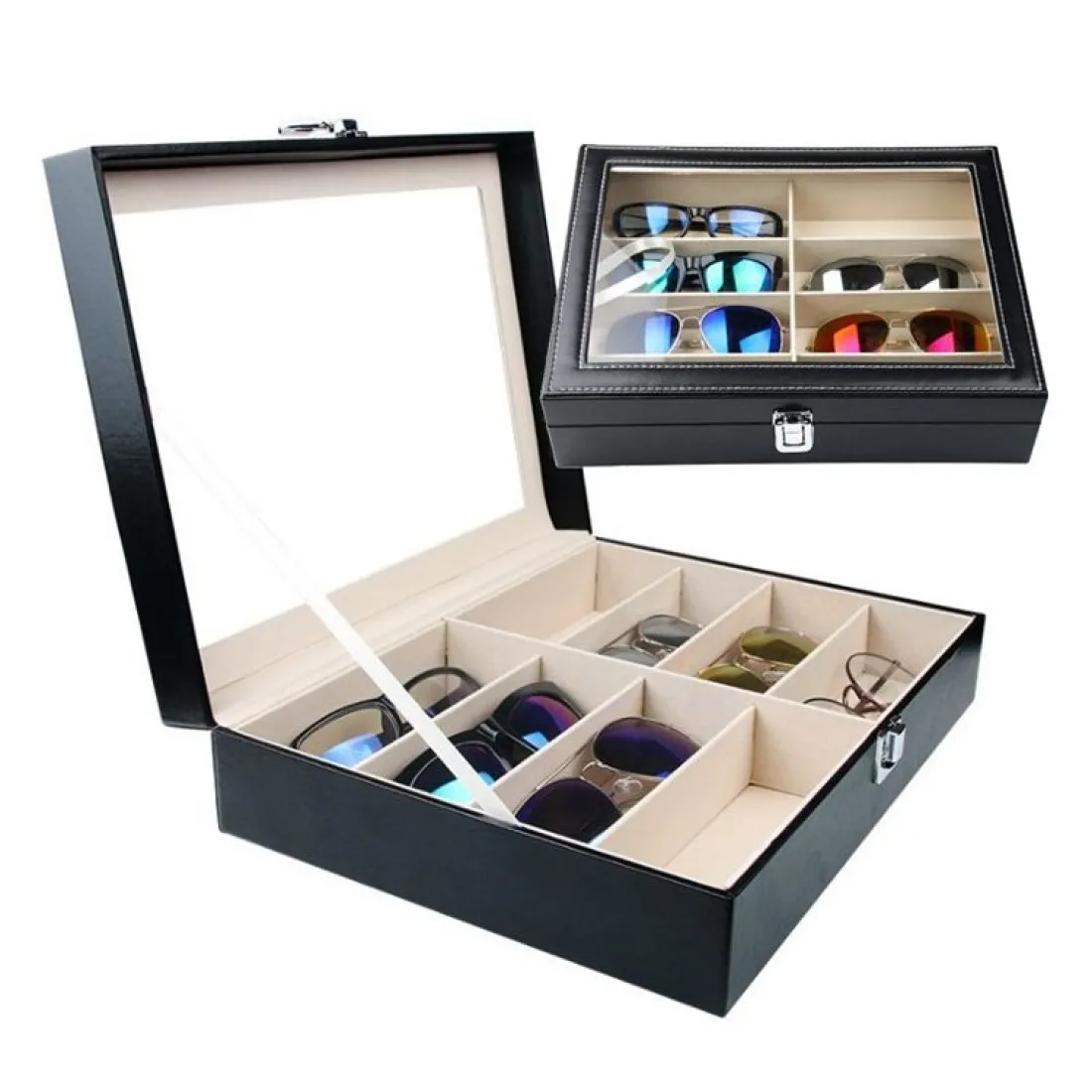 Úložný box, organizér na okuliare - pre 8 ks