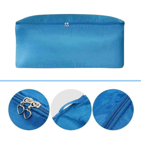 Úložný box - vak na oblečenie a deky - modrý