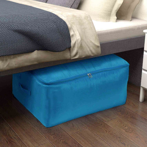 Úložný box - vak na oblečenie a deky - modrý