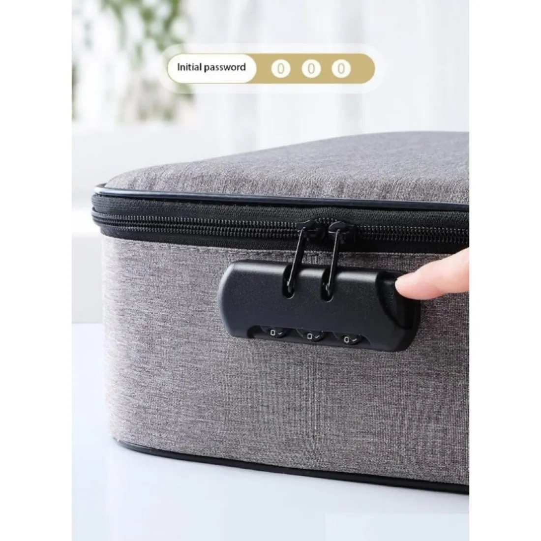 Organizér na dokumenty se zámkem - šedý