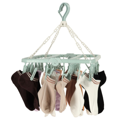 Vešiak na ponožky a spodné prádlo - 32 štipcov