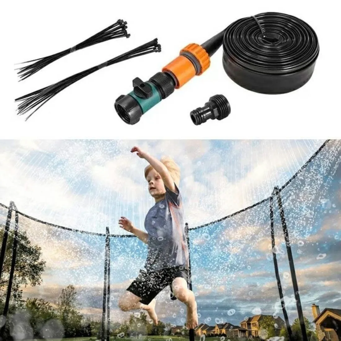 Vodní mlha 12m - rozprašovač na trampolínu, terasu, plot