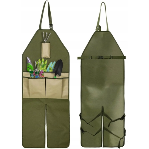 Záhradnícka zástera - nastaviteľná, zelená