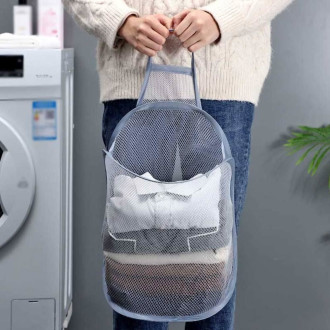 Závesný kôš na prádlo, šedý