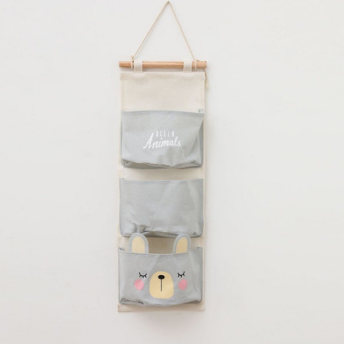 Závěsný organizér na hračky - modrý