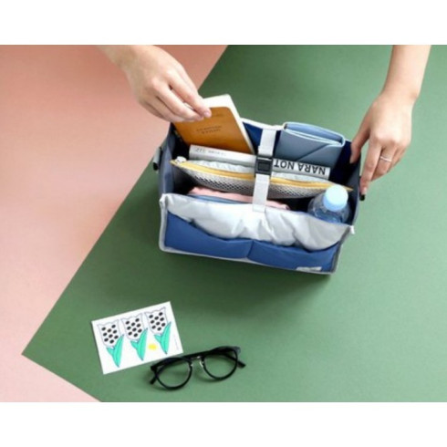 Závěsný organizér na kočárek - modrý