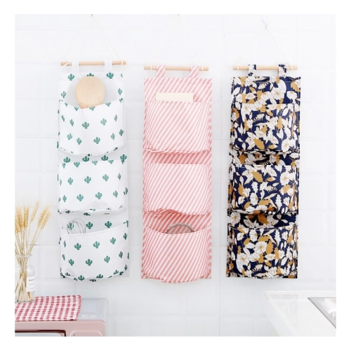 Závesný organizér na kuchynské potreby a hračky - kvety