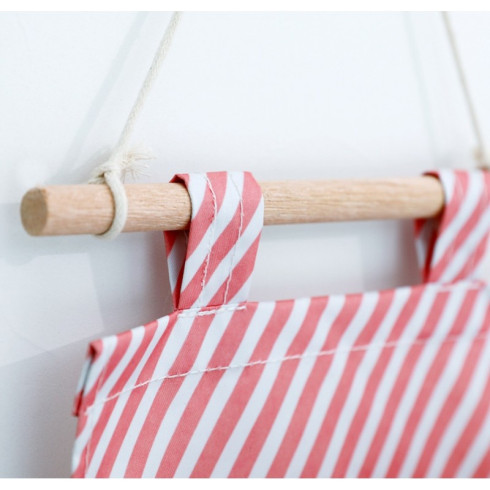 Závesný organizér na kuchynské potreby a hračky - ružový