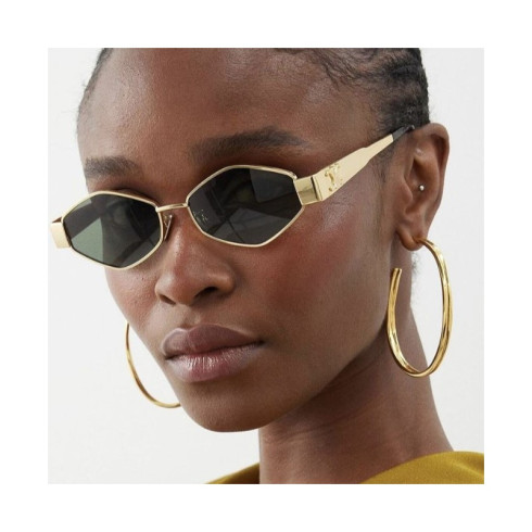 Zlaté slnečné okuliare moderného dizajnu